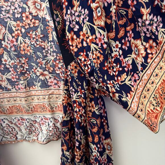 Umgee Boho Floral Open Kimono Size M/L NWT - Picture 7 of 8